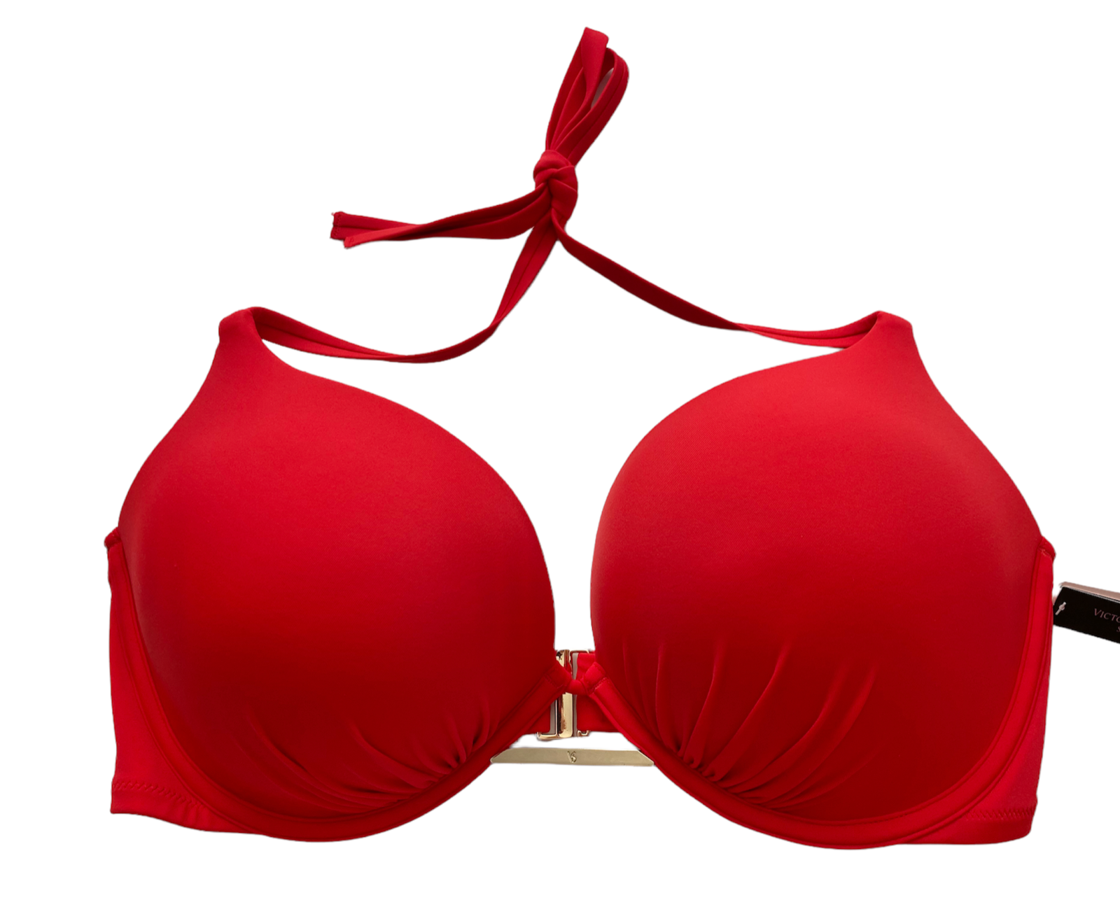 Victoria's Secret Nwt Cc 59jy Red Bombshell Add + 2 Cups Push Up Bikini Top 38c